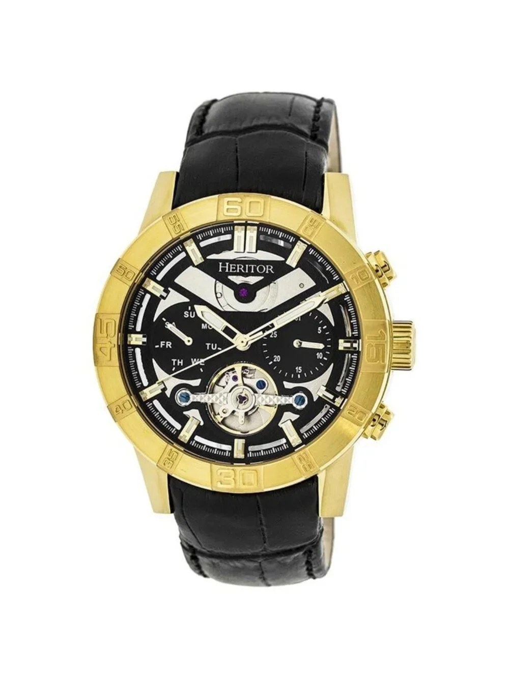 NWT Heritor Hannibal Automatic Black Dial Men's Watch
